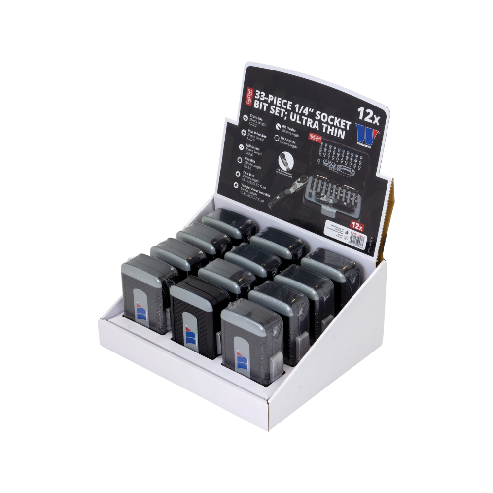 33 Delar Bitssatser 1/4"dr