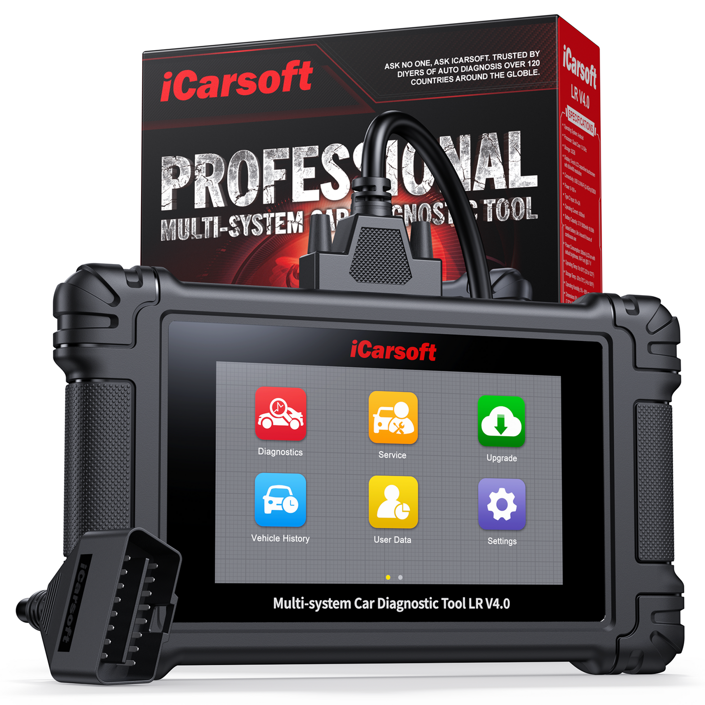 iCarsoft LR V4.0 Felkodläsare för LandRover & Jaguar + 2 märken | WiFi & 5" Touchskärm