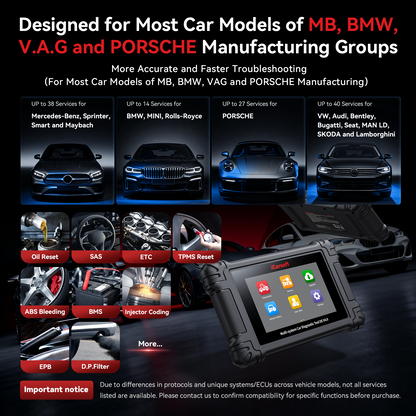 iCarsoft DE V4.0 – Professionell Felkodsläsare för Tyska Bilmärken - BMW, Mercedes, Audi, VW, Porsche m.fl.