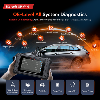 iCarsoft OP V4.0 dubbelriktat diagnostikverktyg för Vauxhall/Opel + 2 valfri bilmärken