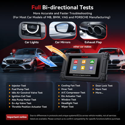 iCarsoft DE V4.0 – Professionell Felkodsläsare för Tyska Bilmärken - BMW, Mercedes, Audi, VW, Porsche m.fl.