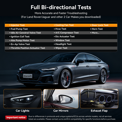 iCarsoft VAWS V4.0 VW Audi Seat Skoda + 2 valfri bilmärken | diagnosverktyg felkodsläsare WIFI | 5" Touchskärm