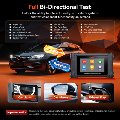 iCarsoft OP V4.0 dubbelriktat diagnostikverktyg för Vauxhall/Opel + 2 valfri bilmärken