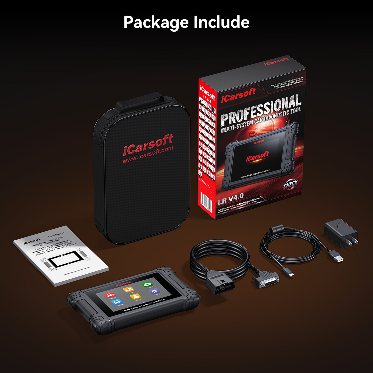 iCarsoft LR V4.0 Felkodläsare för LandRover & Jaguar + 2 märken | WiFi & 5" Touchskärm