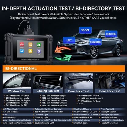 iCarsoft JP V4.0 Diagnosverktyg för Toyota, Lexus, Scion, Honda, Acura, Nissan, Infiniti, Nissan GTR, Mazda, Mitsubishi, Subaru, Suzuki, Hyundai, Kia, Isuzu, Daewoo WIFI | 5" Touchskärm
