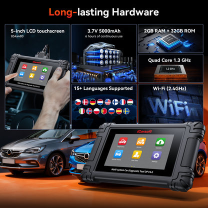 iCarsoft OP V4.0 dubbelriktat diagnostikverktyg för Vauxhall/Opel + 2 valfri bilmärken