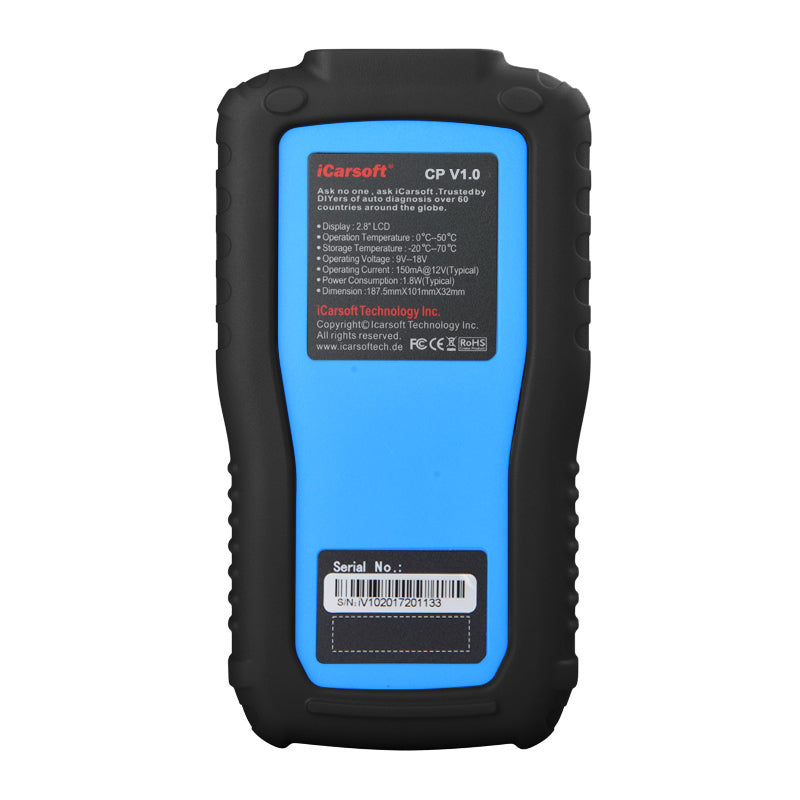 Icarsoft CP V1.0 felkodsläsare OBD2 Citroen/Peugeot/Renault/Dacia