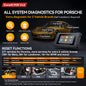 iCarsoft POR V4.0 Porsche + 2 valfri bilmärken | diagnosverktyg felkodsläsare WIFI | 5" Touchskärm