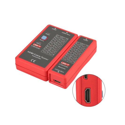 UNI-T UT681 HDMI MINI - Datakabeltestare 20-LED Statusindikator